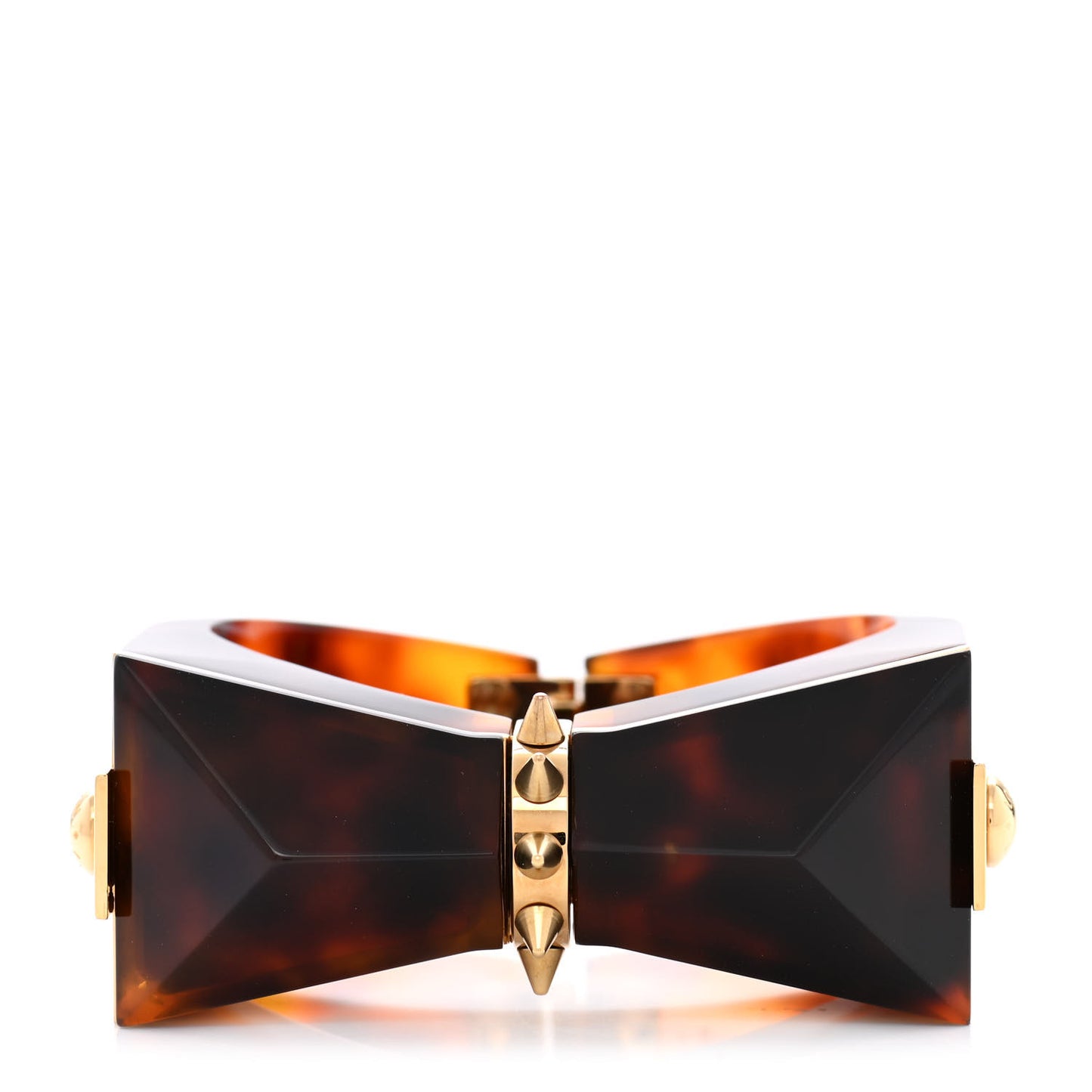Resin Spiky Bow Cuff Tortoise