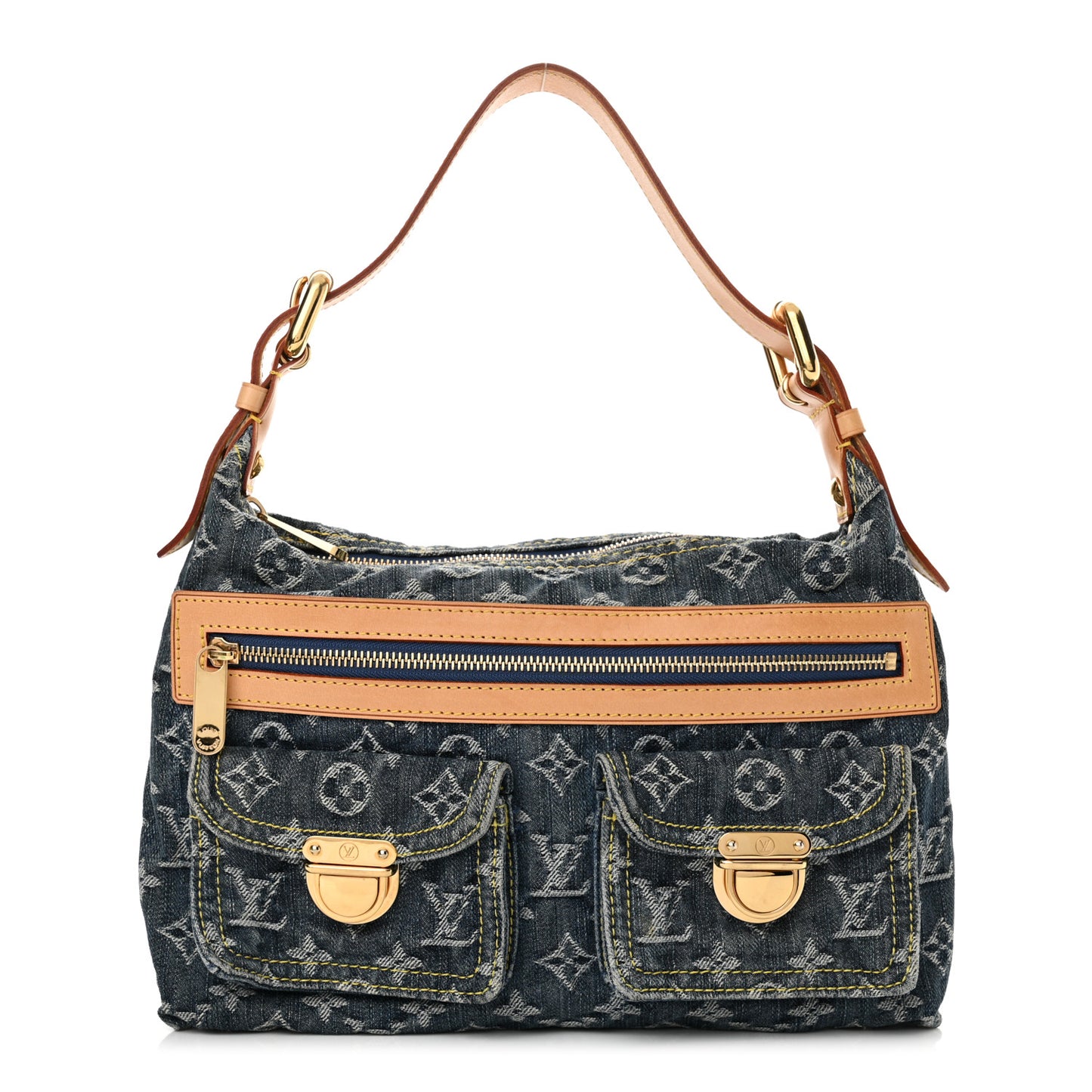 Monogram Denim Baggy PM Blue