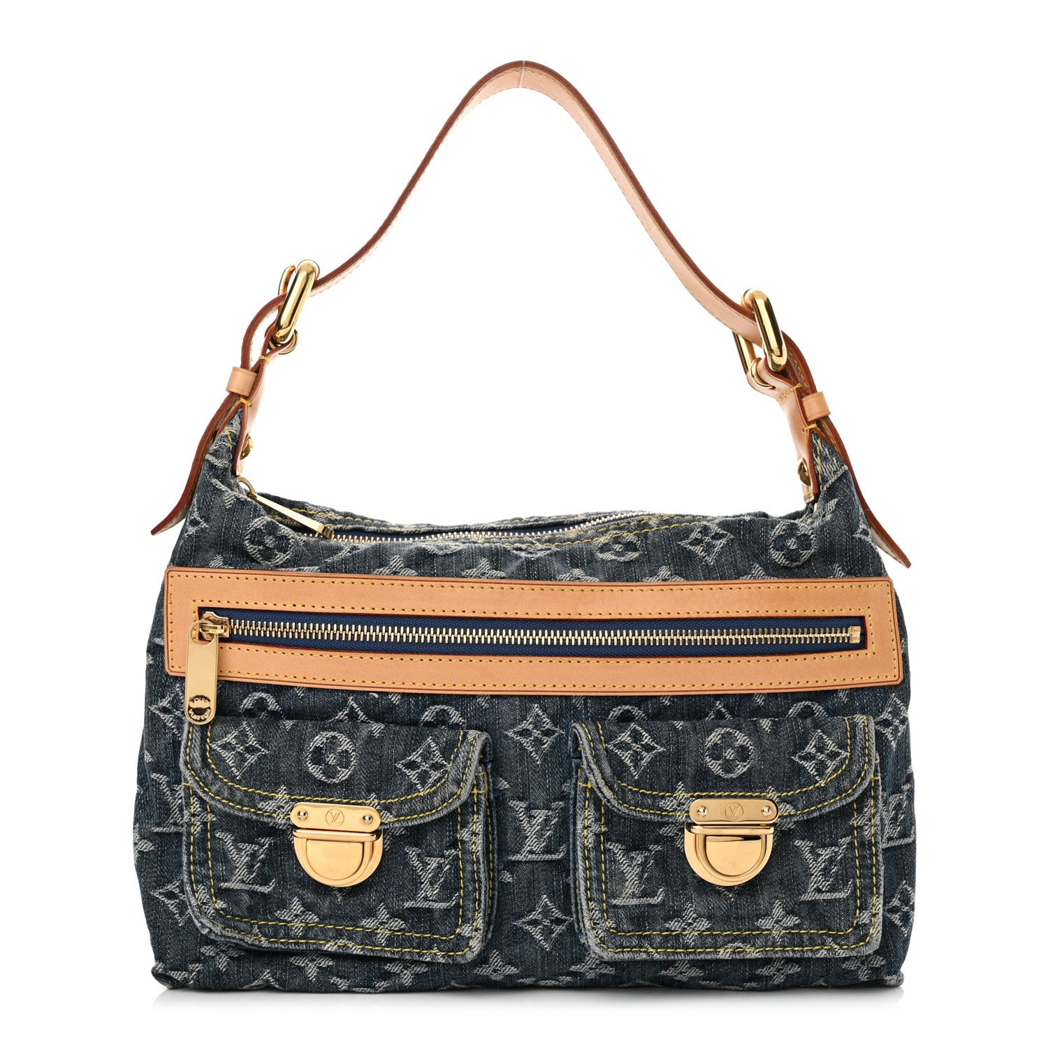 Louis Vuitton Monogram Denim Baggy PM Blue 1 of 13