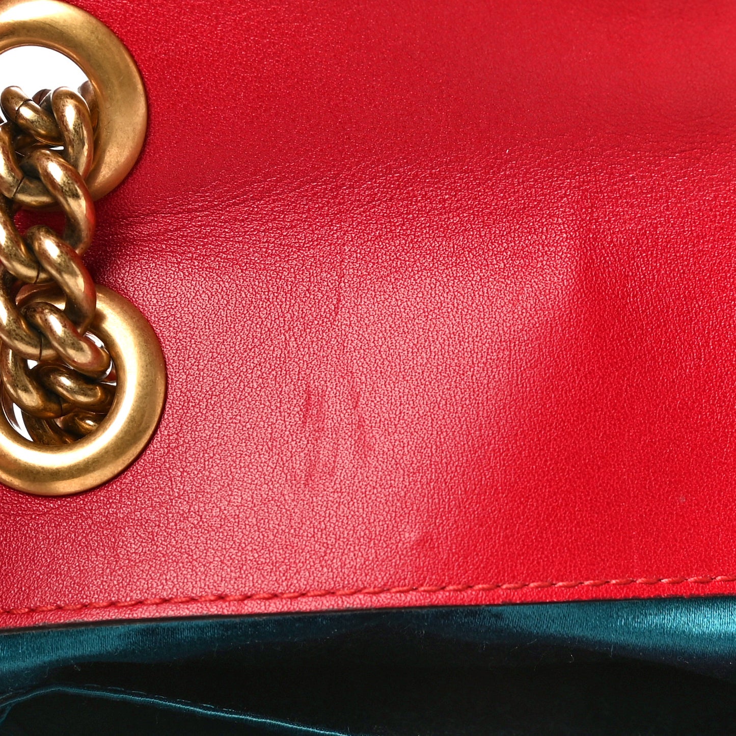 Velvet Matelasse Mini GG Marmont Shoulder Bag Hibiscus Red