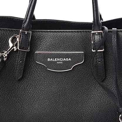 Balenciaga Grained Calfskin Plate Hardware Papier A6 Zip Around Tote Black 12 of 12