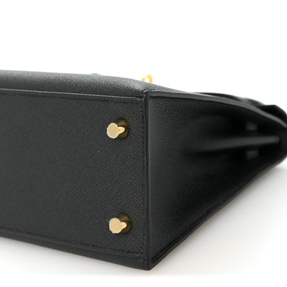 Hermes Epsom Kelly Sellier 25 Black 10 of 15