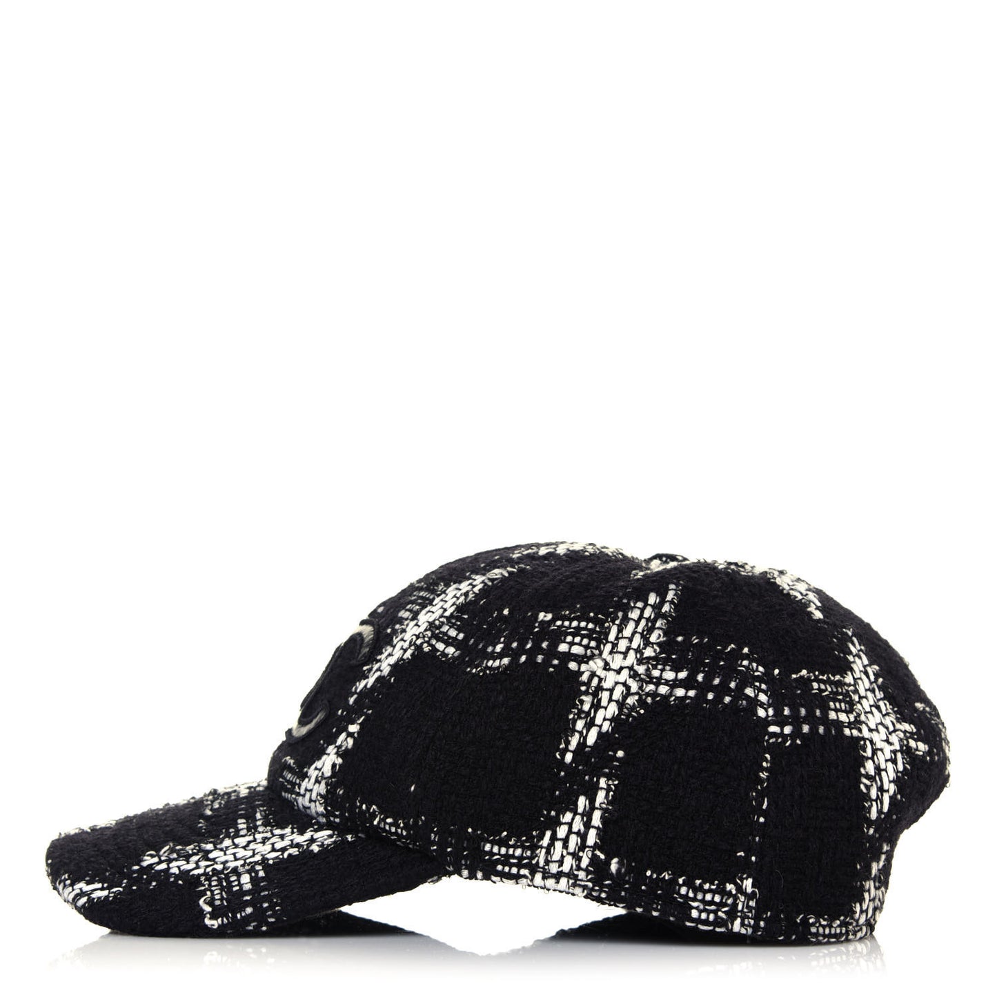 Tweed Cap Hat L Black White