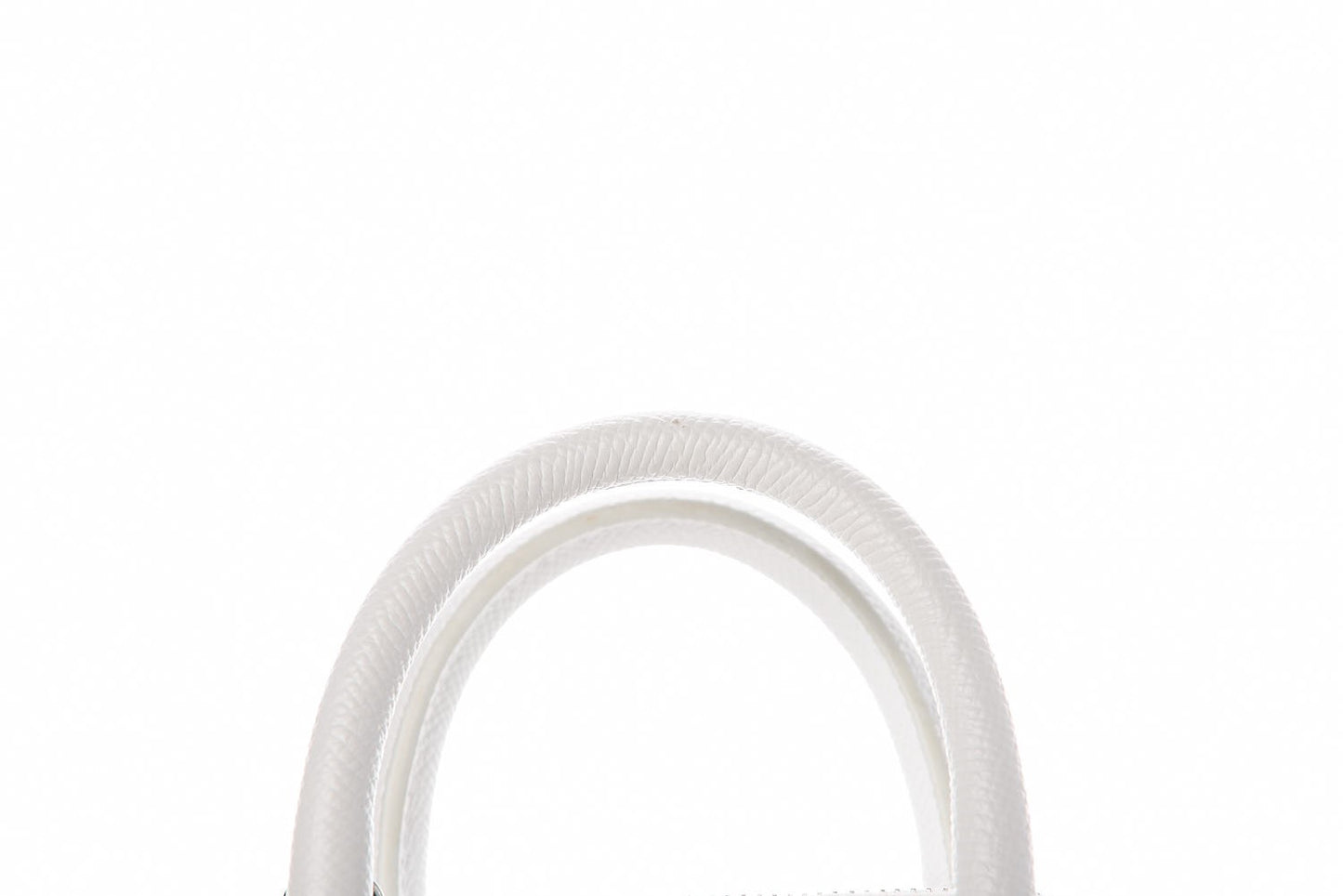 Grained Calfskin XXS Ville Top Handle Bag White Black