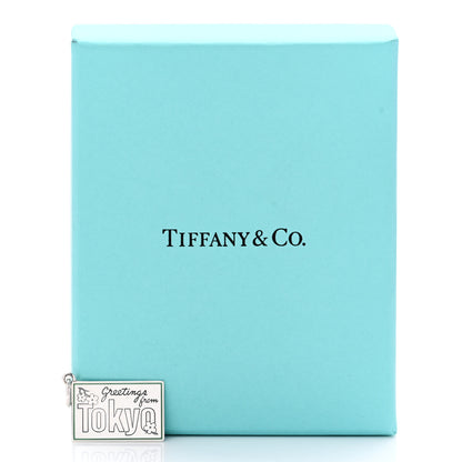 Tiffany Sterling Silver Enamel Tokyo Postcard Charm Blue 4 of 4