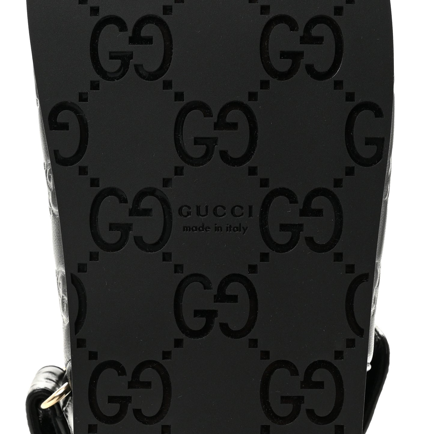 Guccissima GG Embossed Womens Sandals 36 Black