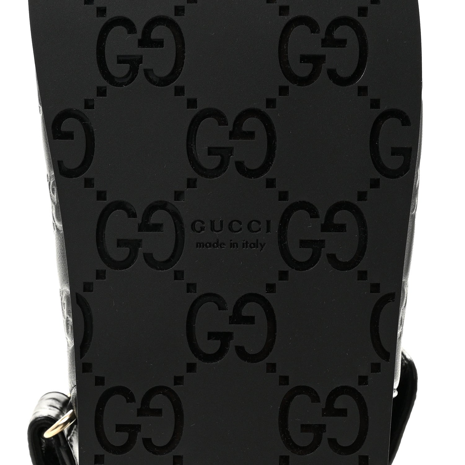 Gucci Guccissima GG Embossed Womens Sandals 36 Black 8 of 10