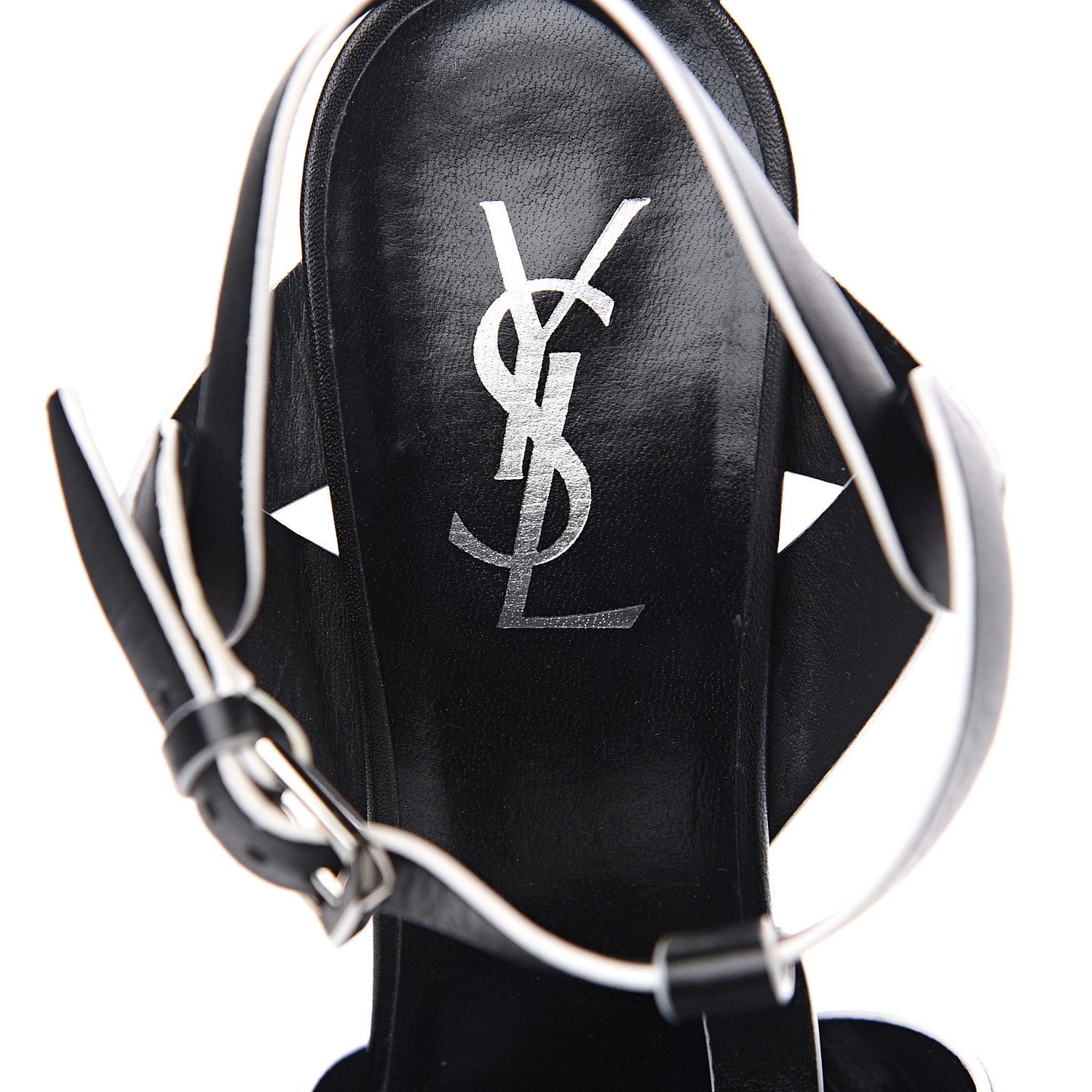 Saint Laurent Calfskin Tribute 105 Platform Sandals 37.5 Black 7 of 11