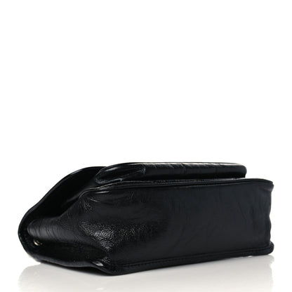 Saint Laurent Crinkled Calfskin Matelasse Monogram Baby Niki Chain Satchel Black 4 of 6
