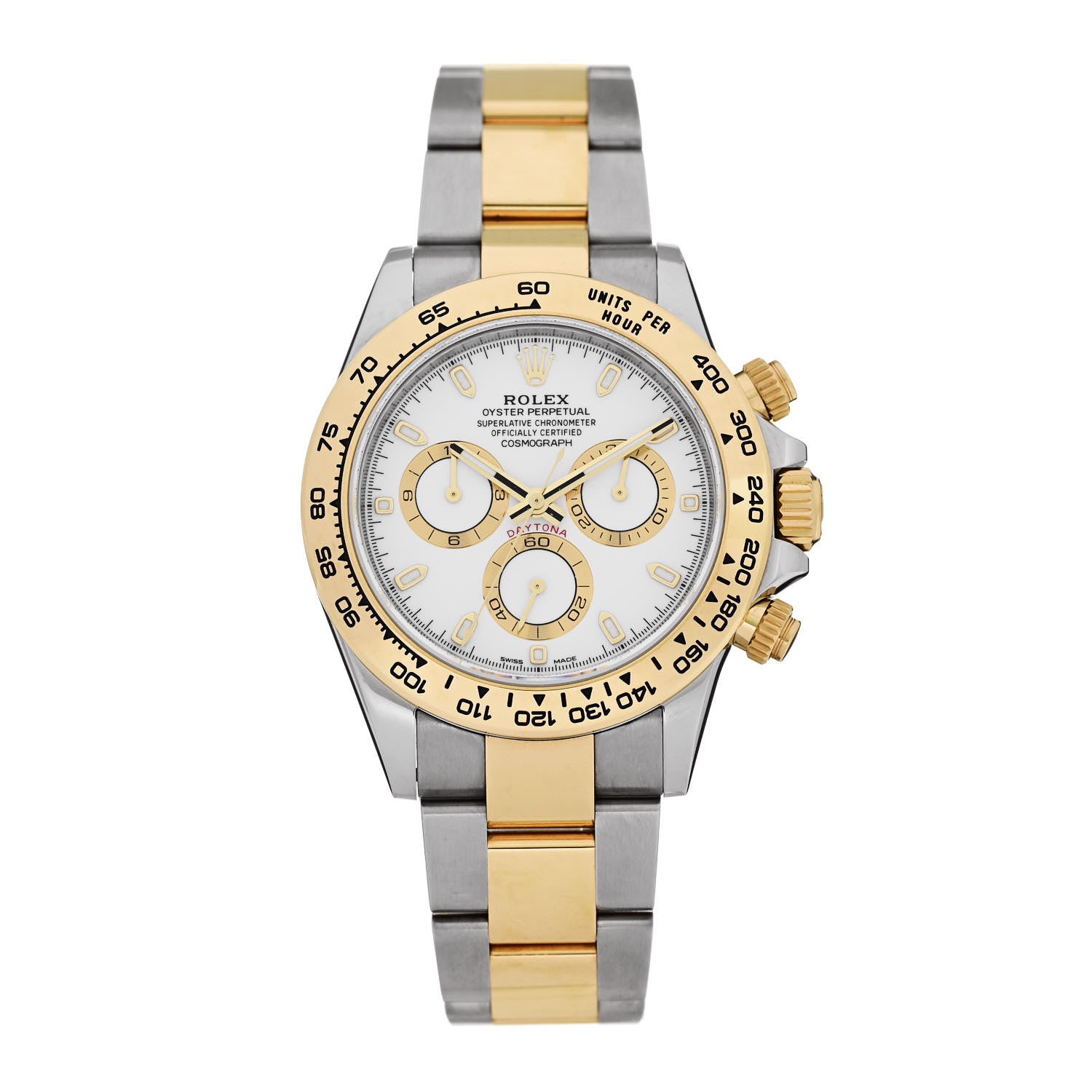 Rolex Stainless Steel 18K Yellow Gold 40mm Oyster Perpetual Cosmograph Daytona Watch White 116503 1 of 5