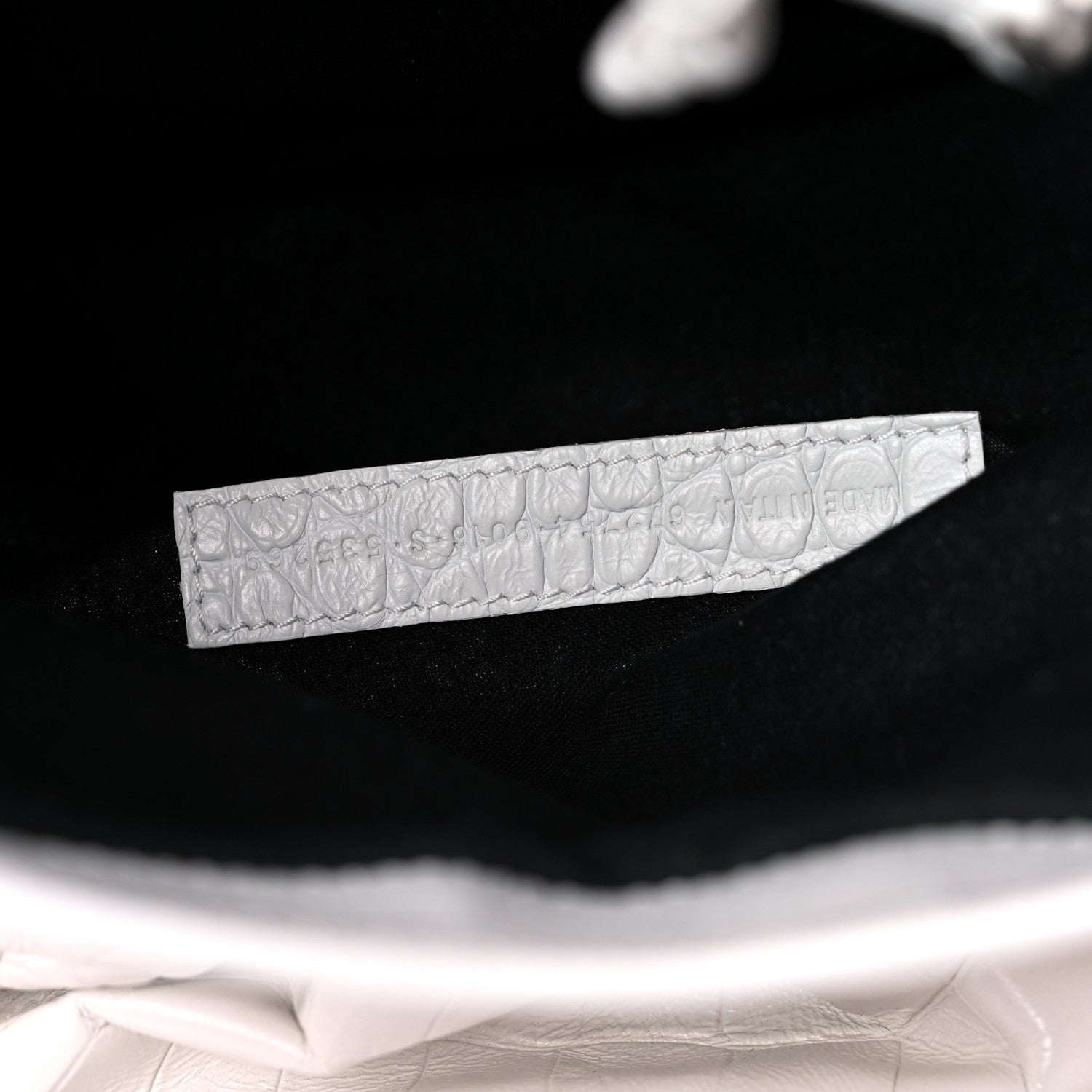 Balenciaga Extra Supple Calfskin Crocodile Embossed Medium Le Cagole Shoulder Bag White 6 of 13