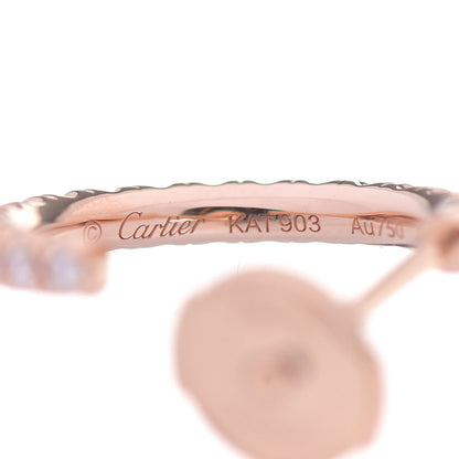 Cartier 18K Pink Gold Diamond SM Etincelle De Cartier Hoop Earrings 3 of 6