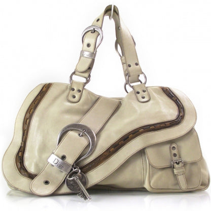 Christian Dior Leather XL Gaucho Ivory 1 of 11