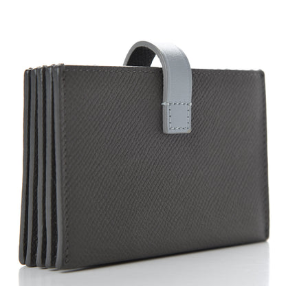Celine Grained Shiny Calfskin Accordion Card Holder Grey 3 of 7