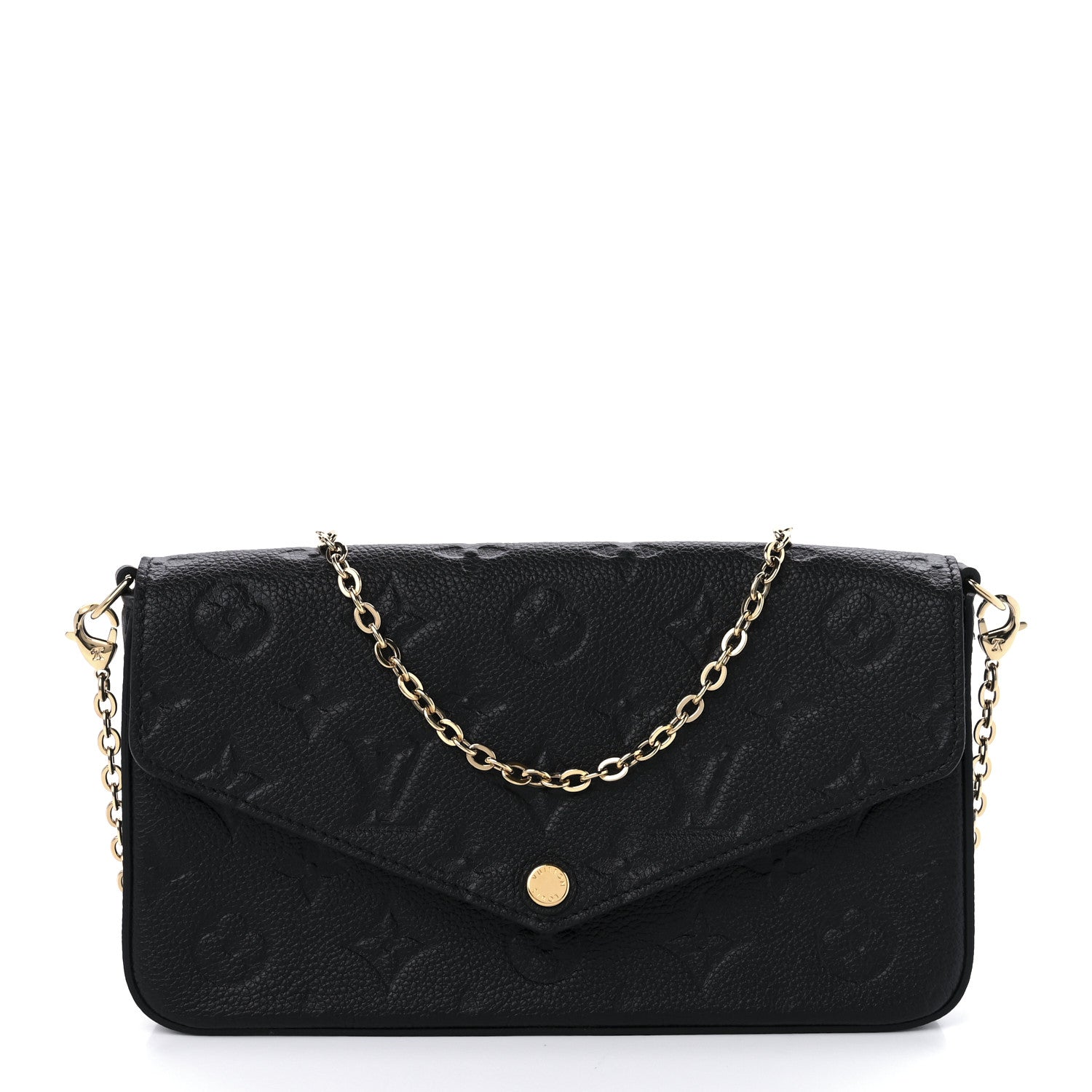 Louis Vuitton Empreinte Pochette Felicie Chain Wallet Black 3 of 11