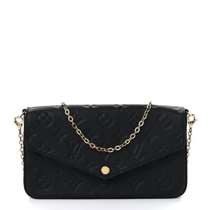Louis Vuitton Empreinte Pochette Felicie Chain Wallet Black 3 of 11