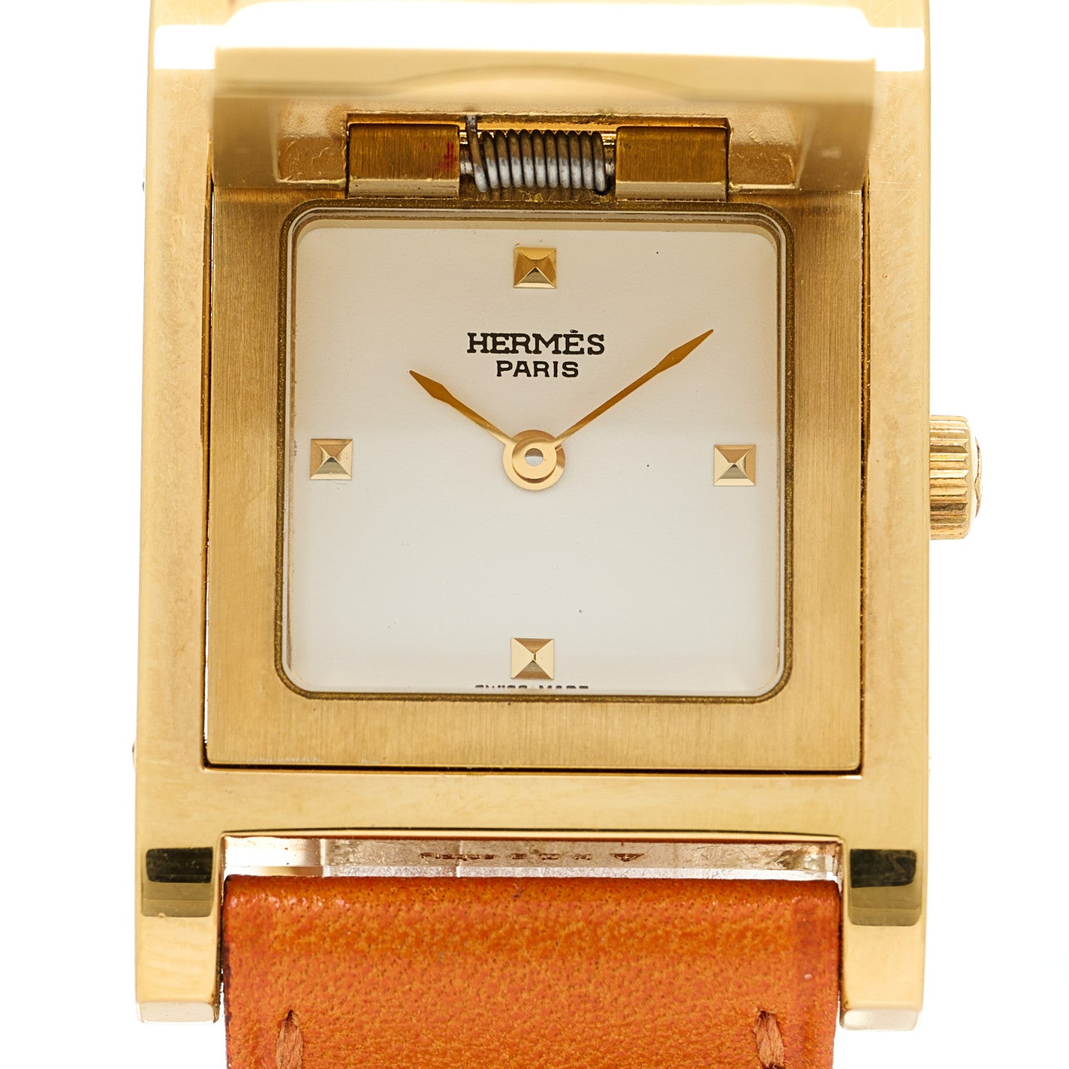Hermes Stainless Steel Courchevel 23mm Medor Quartz Watch Orange 2 of 5
