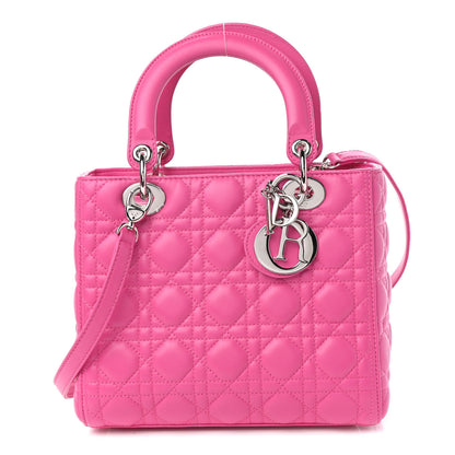 Christian Dior Lambskin Cannage Medium Lady Dior Pink 1 of 10