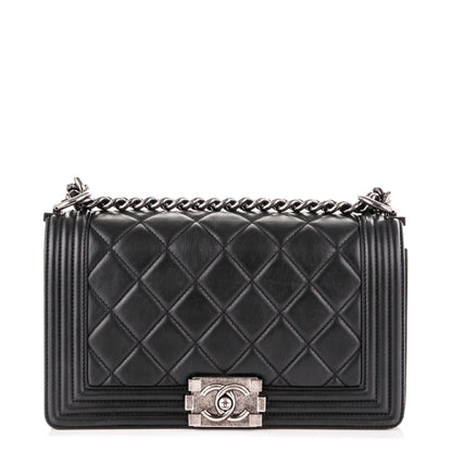Chanel Calfskin Quilted Medium Boy Flap Black 1 of 7