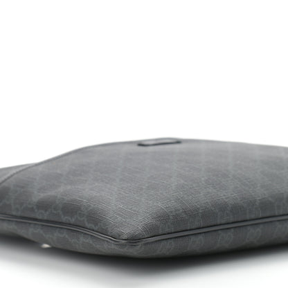 Gucci GG Plus Monogram Medium Flat Messenger Bag Black 9 of 10