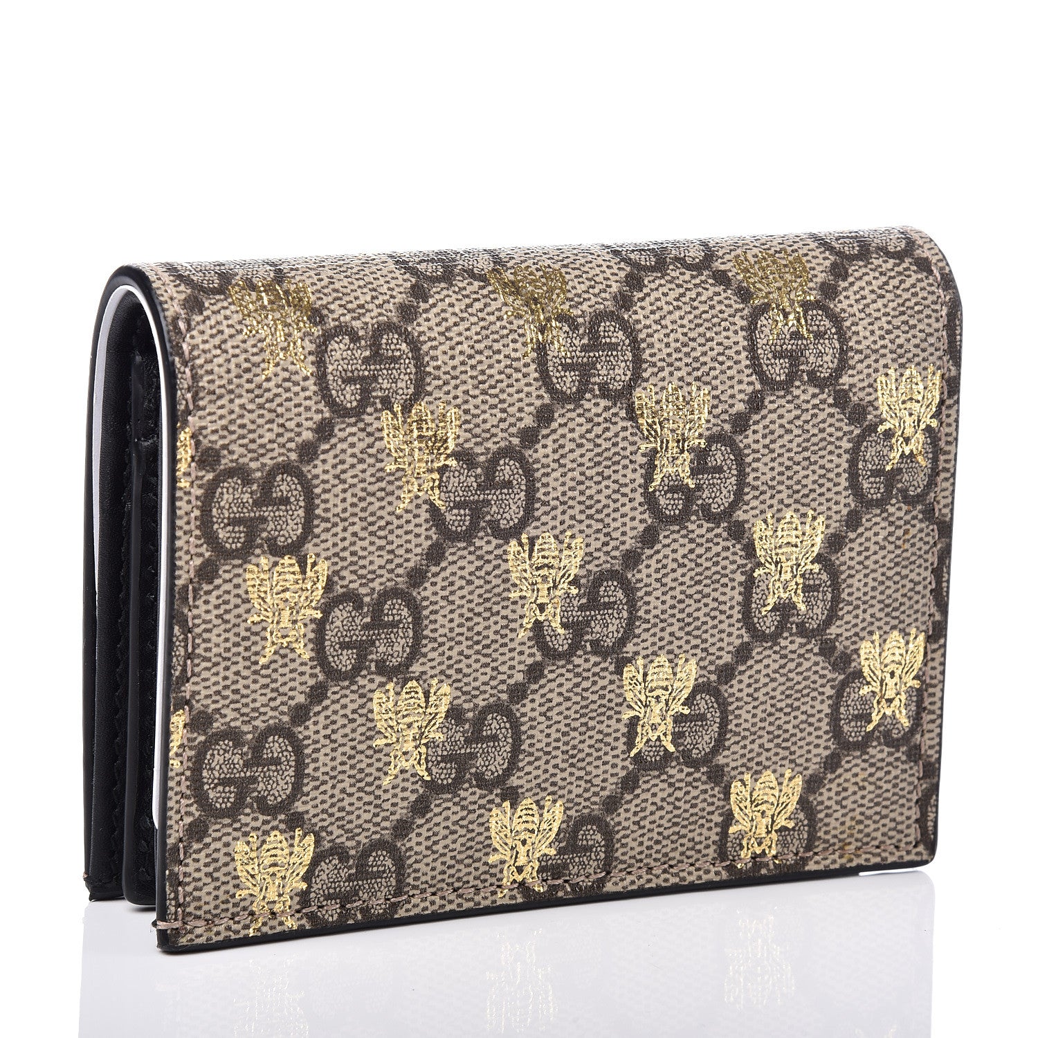 Gucci GG Supreme Monogram Bee Print Card Case 3 of 8