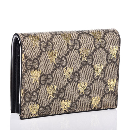 Gucci GG Supreme Monogram Bee Print Card Case 3 of 8
