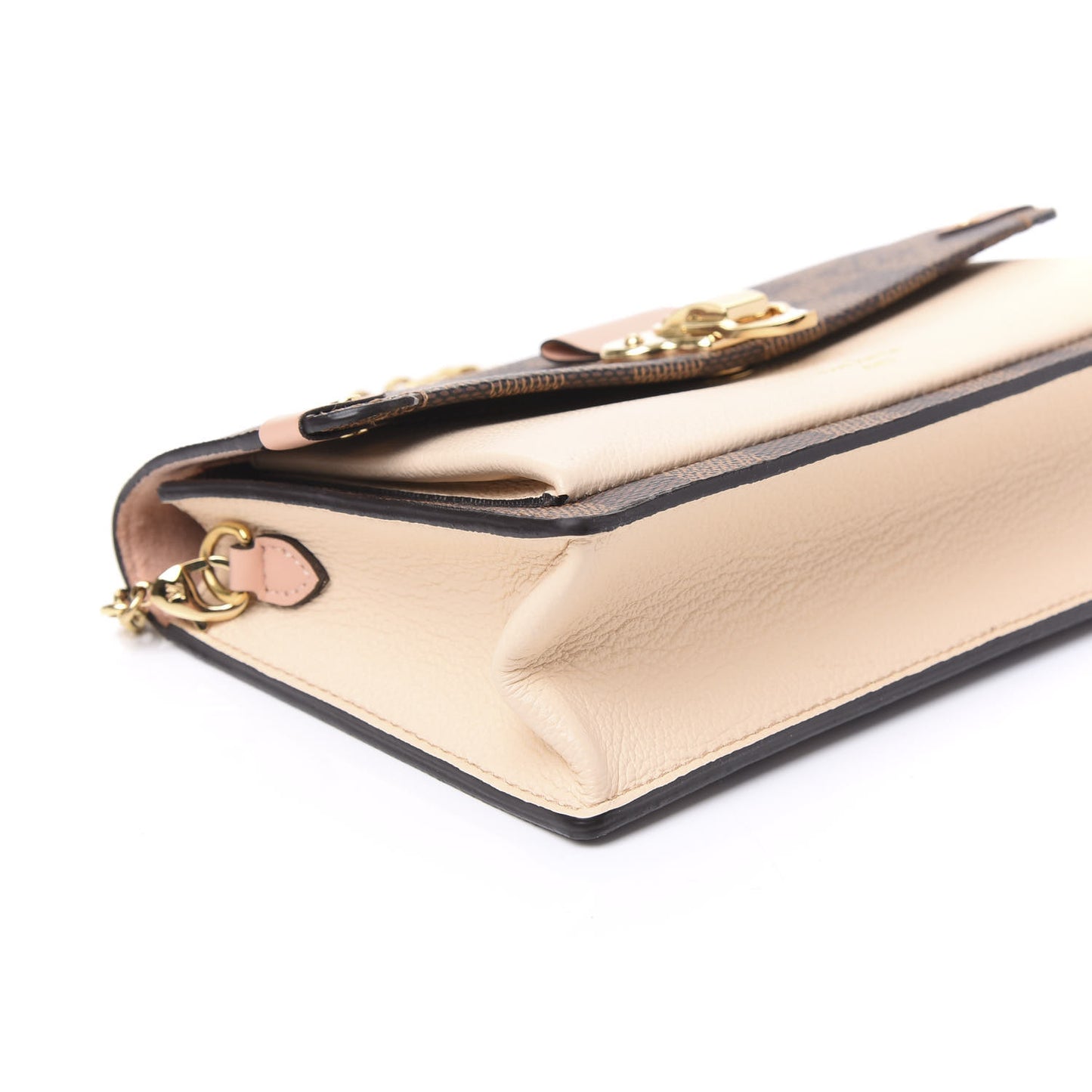 Damier Ebene Vavin Chain Wallet Creme