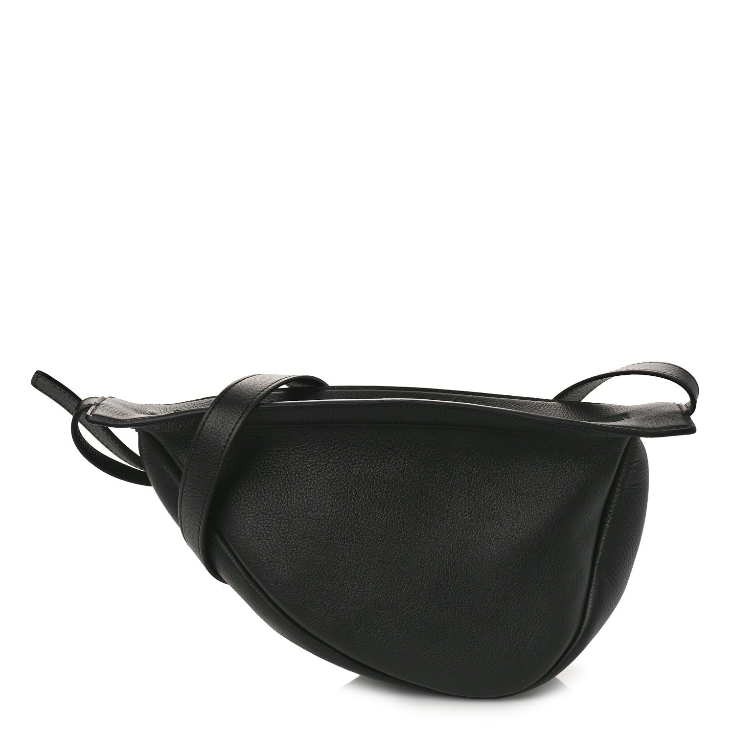 The Row Grained Calfskin Small Slouchy Banana Bag Black 1 of 7