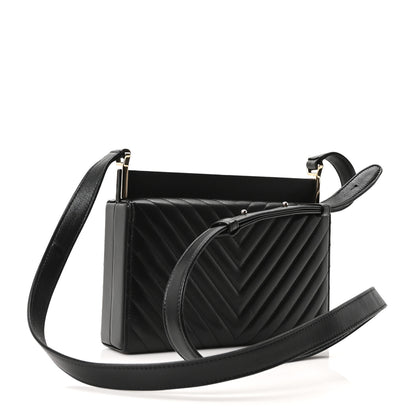 Chanel Lambskin Chevron Reissue Quilted Clutch Bag Black 3 of 10