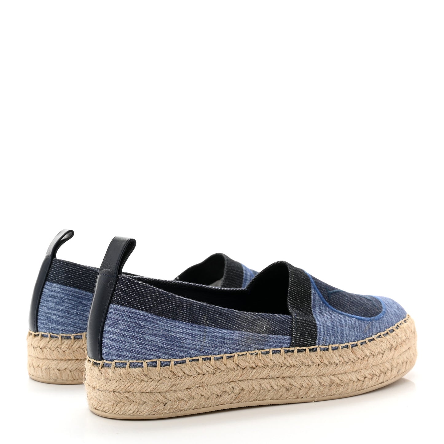 Canvas Postcard Espadrille Flats 38 Blue