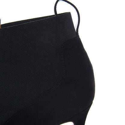 Christian Louboutin Suede Crochinetta 100 Ankle Boots 38.5 Black 7 of 9