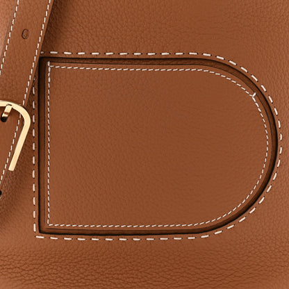 Delvaux Taurillon Pin Daily Surpique Bucket Vegetal Ivory 7 of 9