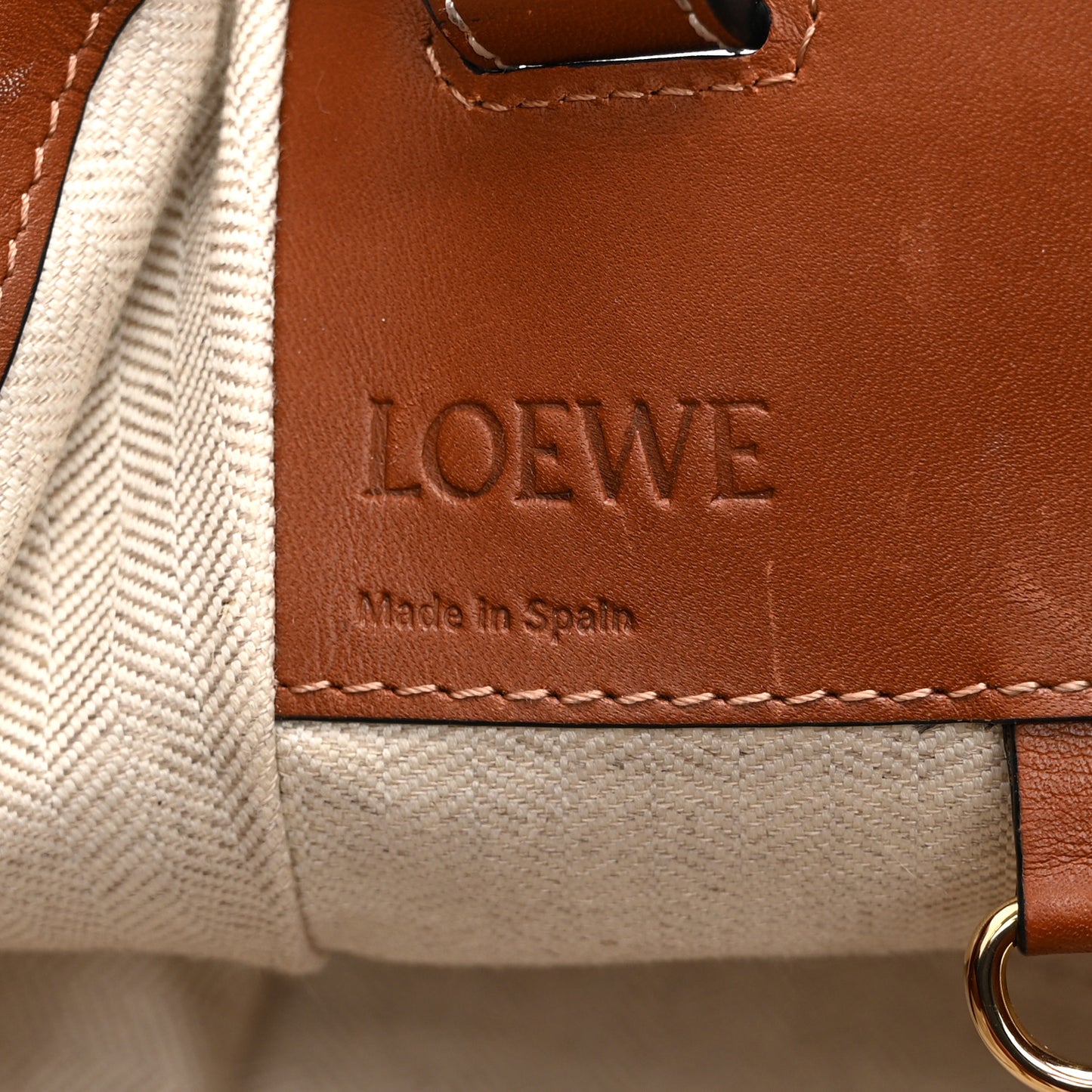 Grained Calfskin Small Hammock Shoulder Bag Tan