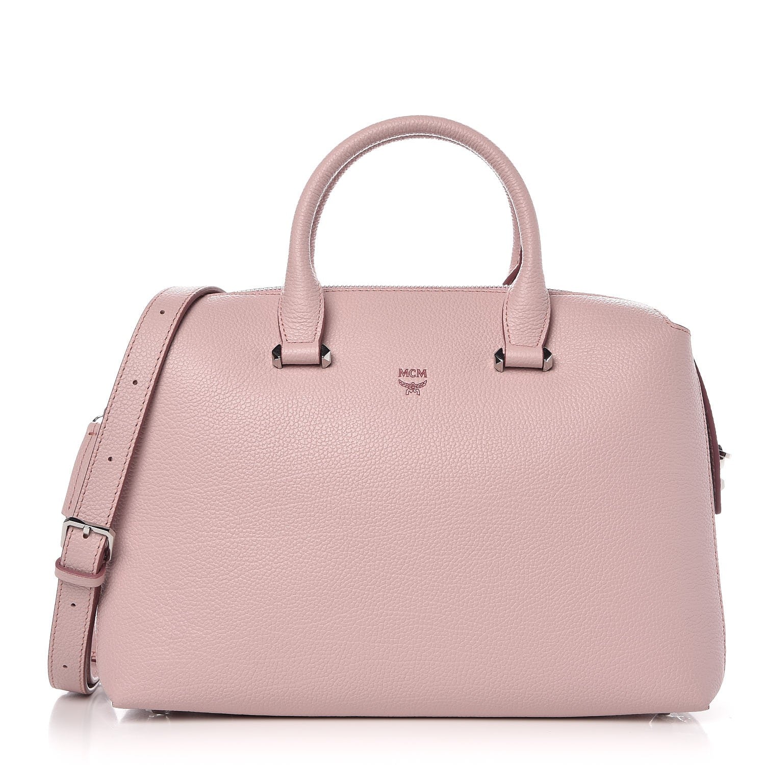MCM Grained Calfskin Medium Ella Boston Pale Mauve 1 of 12