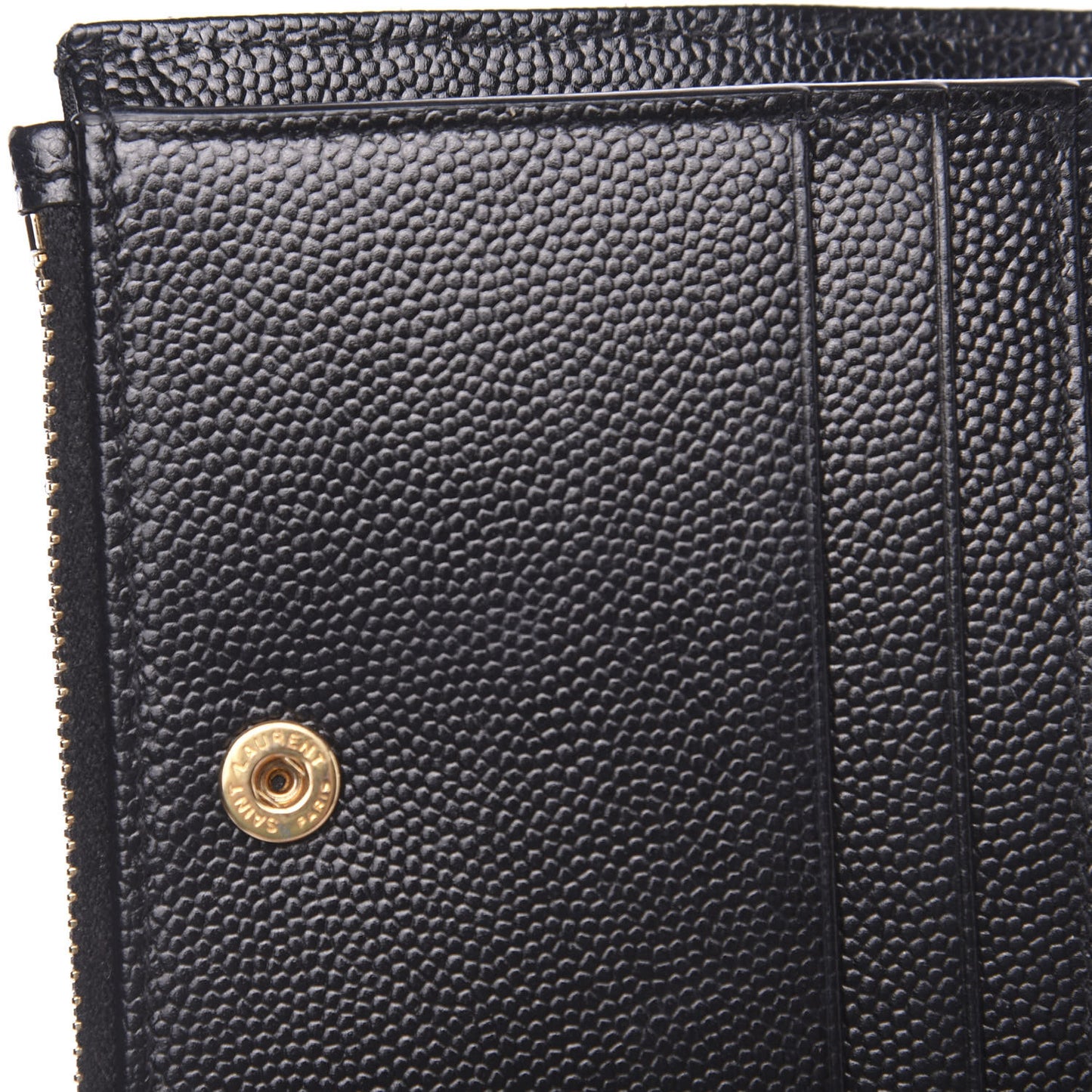 Grain De Poudre Matelasse Chevron Monogram Zipped Card Case Black
