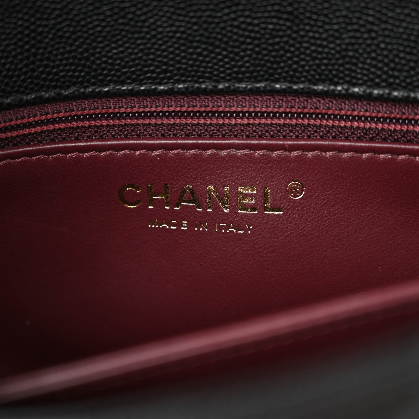 Caviar Quilted Mini Coco Handle Flap Black