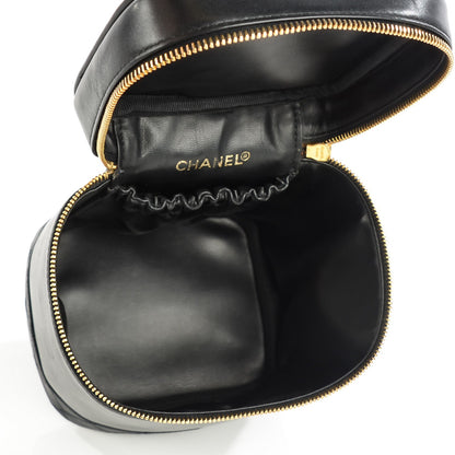 Chanel Lambskin Vanity Cosmetic Case Black 5 of 8