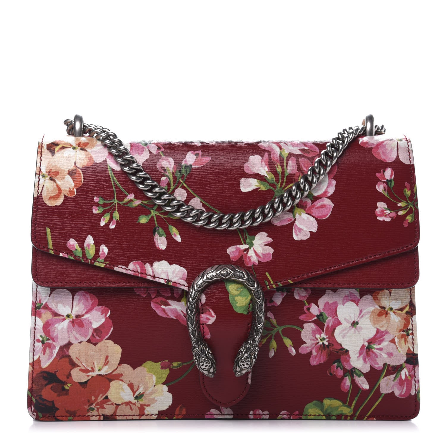 Gucci Calfskin Blooms Print Medium Dionysus Shoulder Bag Romantic Cherry Multicolor 1 of 11