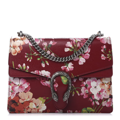 Gucci Calfskin Blooms Print Medium Dionysus Shoulder Bag Romantic Cherry Multicolor 1 of 11