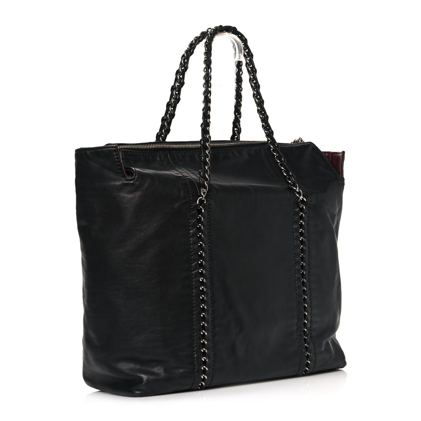 Smooth Calfskin Luxe Ligne Tote Black