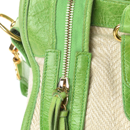 Balenciaga Agneau Linen Classic Hardware City Green 10 of 17