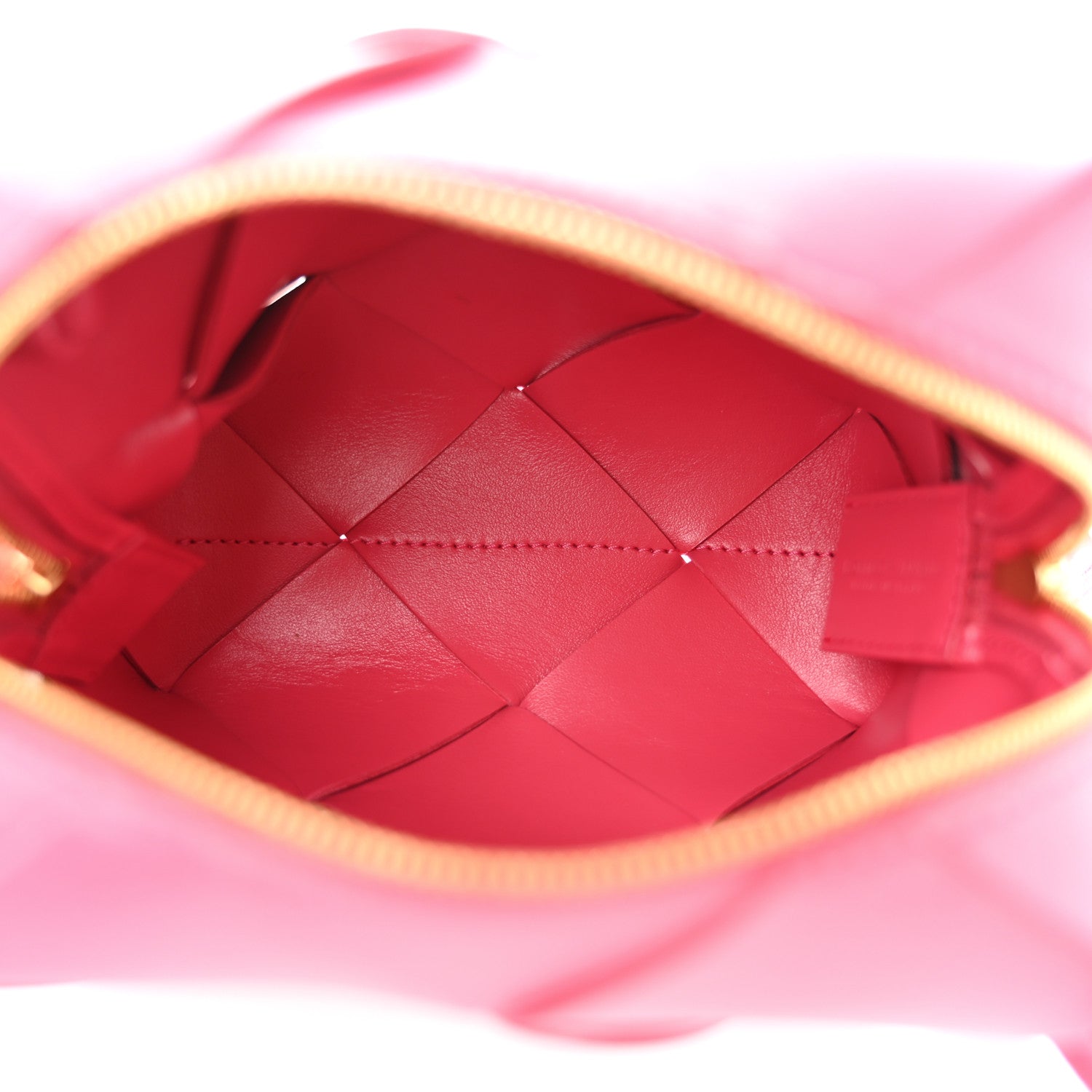 Bottega Veneta Lambskin Maxi Intrecciato Mini Cassette Camera Bag Cranberry 5 of 10