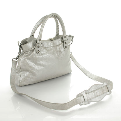 Balenciaga Metallic Agneau Classic Hardware Town Argent 3 of 15
