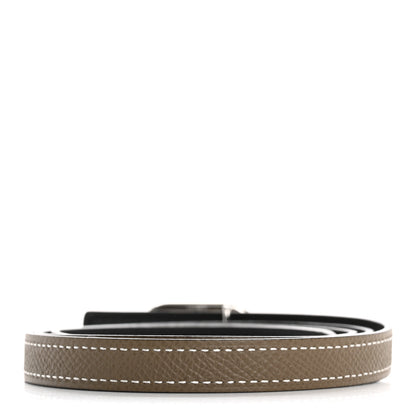 Hermes Swift Epsom 13mm Maillon H 90 36 Belt Black Etoupe 2 of 7