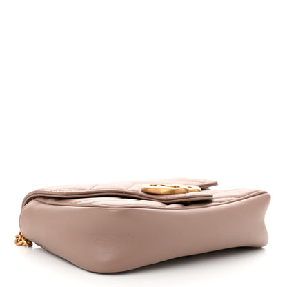 Gucci Calfskin Matelasse Super Mini GG Marmont Shoulder Bag Porcelain Rose 4 of 12