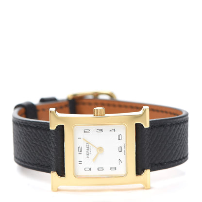 Hermes Stainless Steel Epsom 21mm Heure H Hour Quartz Watch Noir 2 of 5