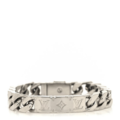 Louis Vuitton Zamac Palladium Monogram Chain Bracelet Silver 1 of 6