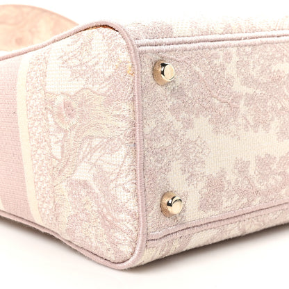 Christian Dior Canvas Toile De Jouy Reverse Embroidered Medium Lady D-Lite Rose 8 of 10