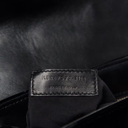 Saint Laurent Velvet Y Quilted Monogram Toy Loulou Chain Satchel French Black 11 of 13