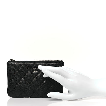 Chanel Caviar Quilted Small Cosmetic Case Black 2 of 8